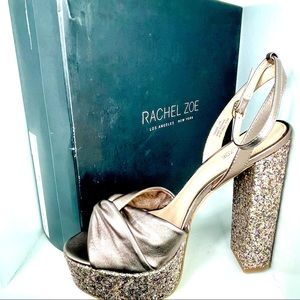 Rachel Zoe glitter platform heels size 9.5